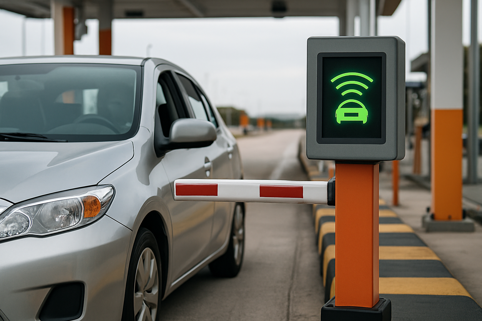 Automated toll payment system in use