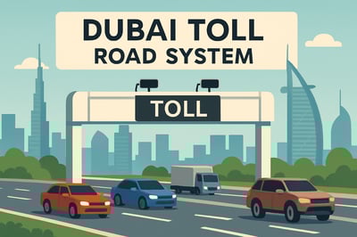 Dubai toll road system illustration